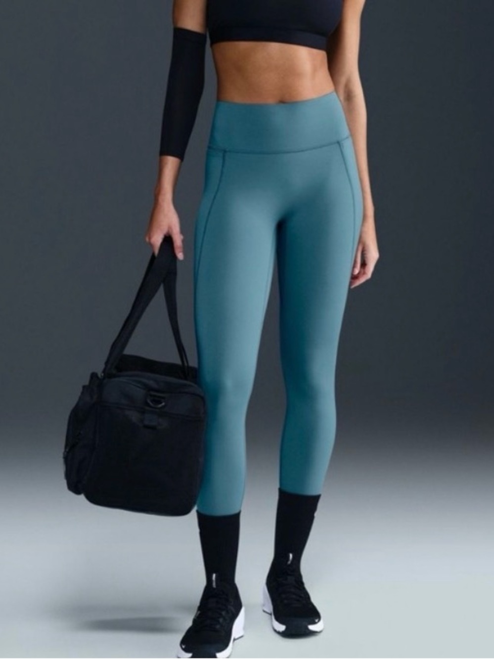 Nike Universa Dri-Fit High-Waist Teal Leggings